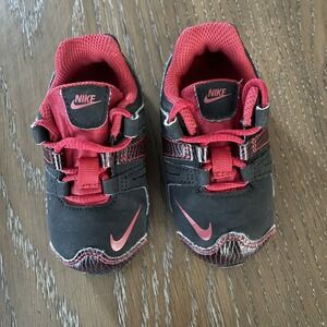 Nike‎ Shox Toddler Infant Sneakers Size 5C 2015 746427-006 Black Red Slip On